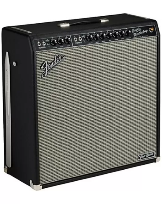 Fender Tone Master Super Reverb 45W 4x10 Guitar Combo Amp Black and Silver