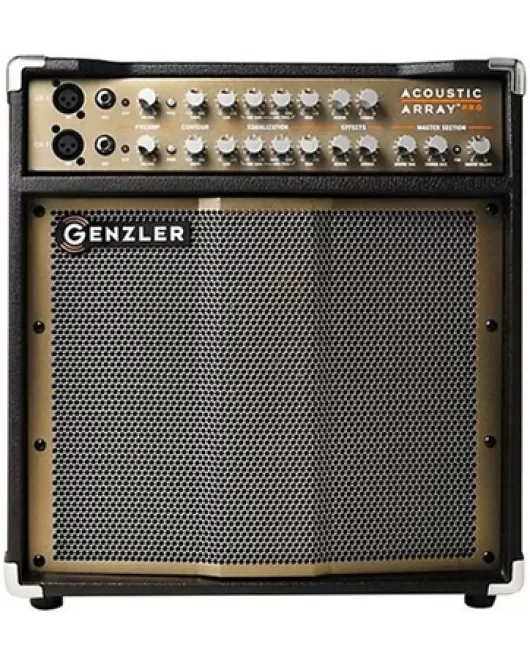 Genzler Amplification Acoustic Array PRO 300W 1x10 with 4x3 Line Array Acoustic Guitar Combo Amp Brown