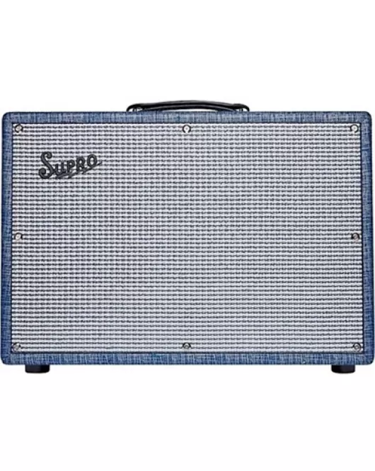 Supro 1968RK Keeley 12 25W 1x12 Tube Guitar Combo Amp Blue